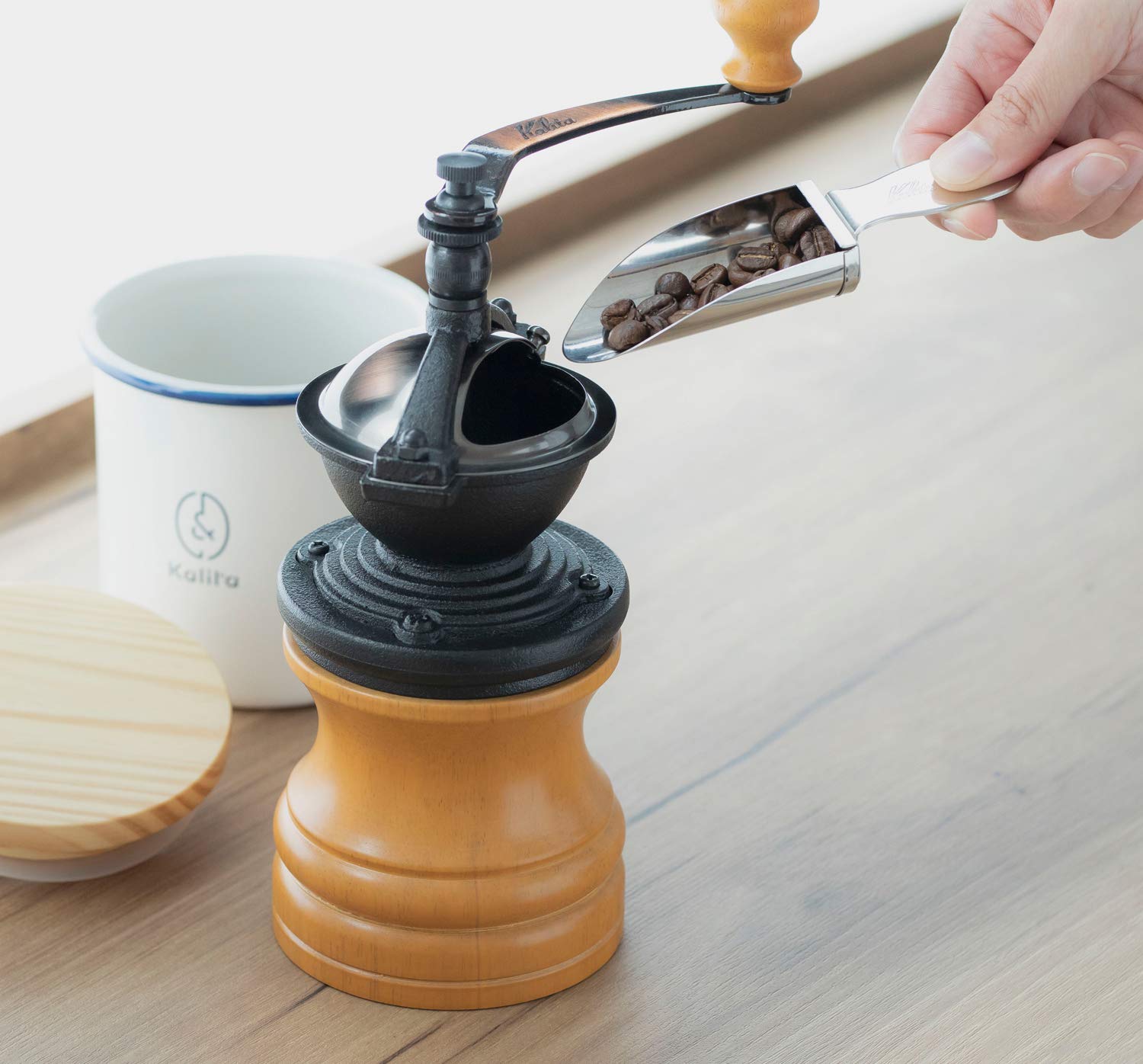 (預訂｜全港免運) Kalita 經典圓頂細身造形 手搖/手動磨咖啡豆機 Round Slim Mill【約10-15個工作日內寄出】 - Premium Mall HK