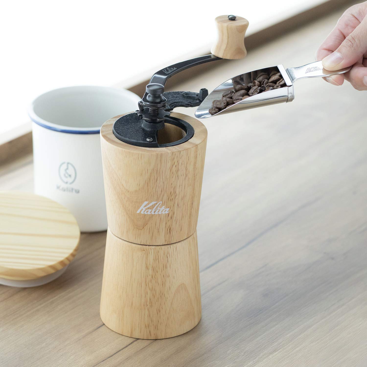(預訂｜全港免運) Kalita 英式復古 原木質感 手搖/手動磨咖啡豆機 Coffee Mill KV系列【約10-15個工作日內寄出】 - Premium Mall HK