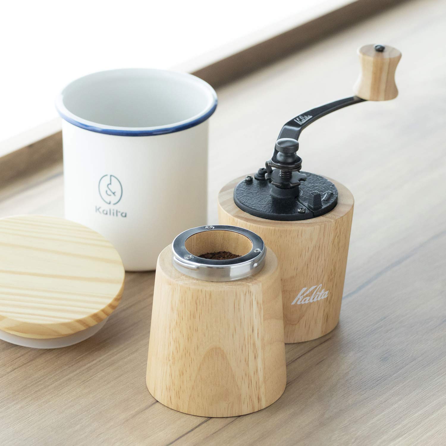 (預訂｜全港免運) Kalita 英式復古 原木質感 手搖/手動磨咖啡豆機 Coffee Mill KV系列【約10-15個工作日內寄出】 - Premium Mall HK