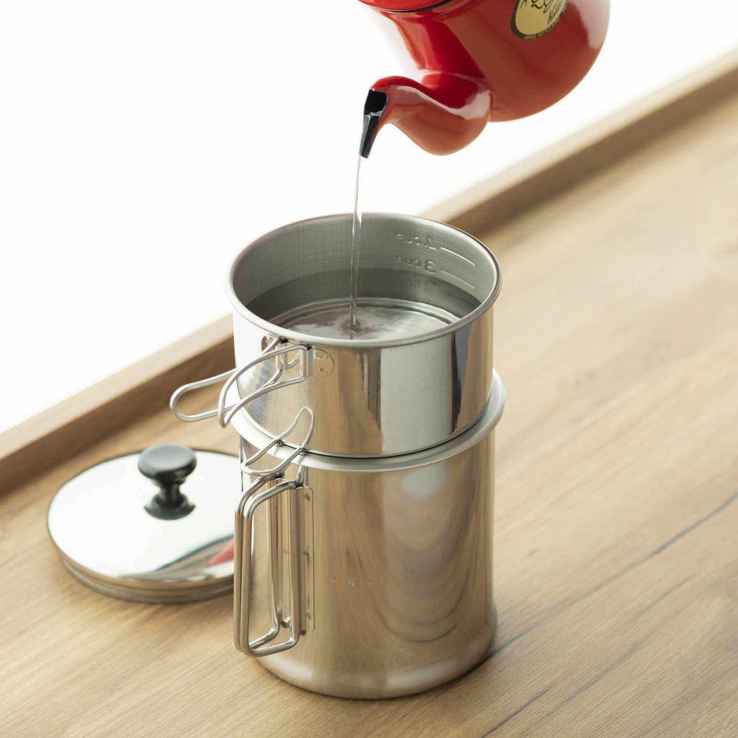 (預訂｜全港免運) Kalita 戶外用 Outdoor 不銹鋼咖啡壺組 New Country 102 (2-4杯)【約10-15個工作日內寄出】