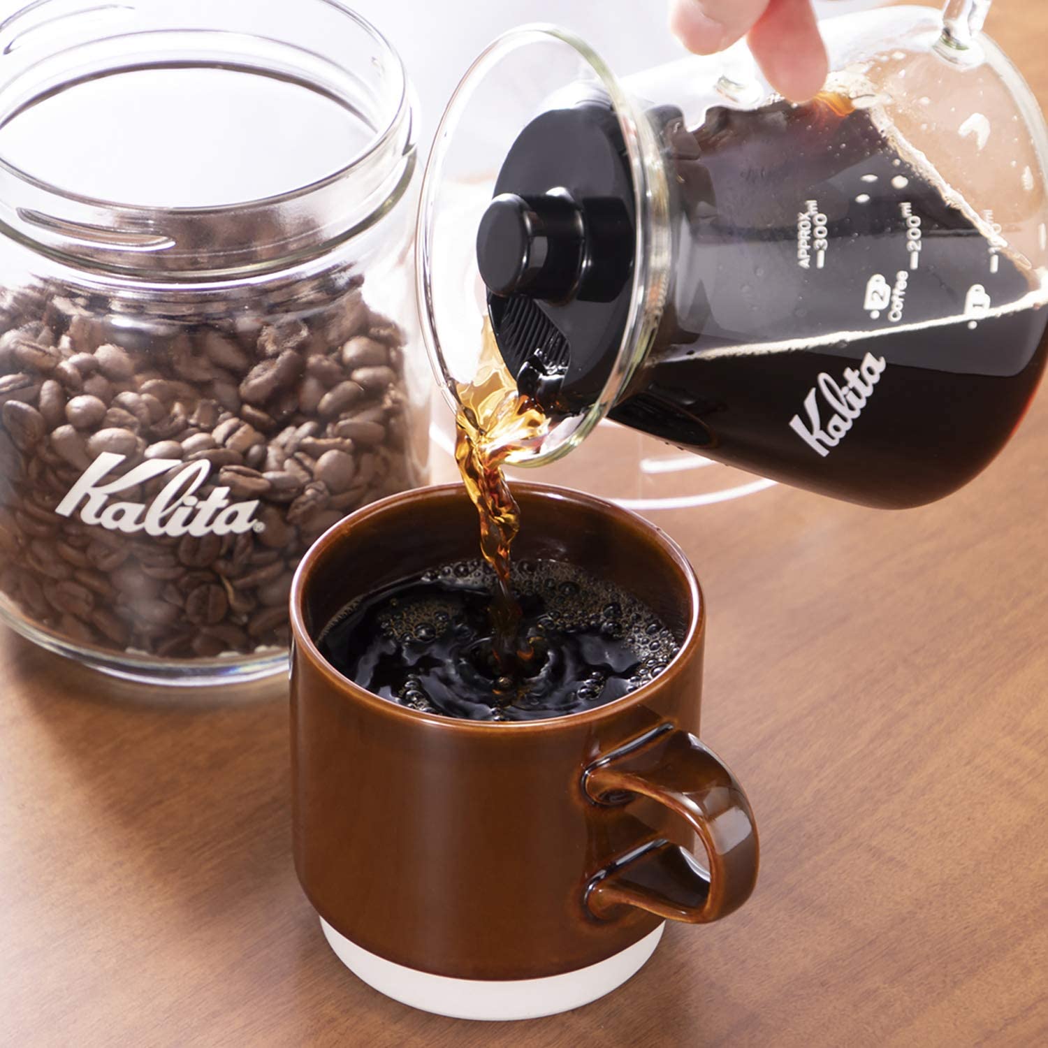 (預訂｜全港免運) Kalita 玻璃手柄 玻璃咖啡壺 300 Server G (300ml 2杯)【約10-15個工作天內寄出】