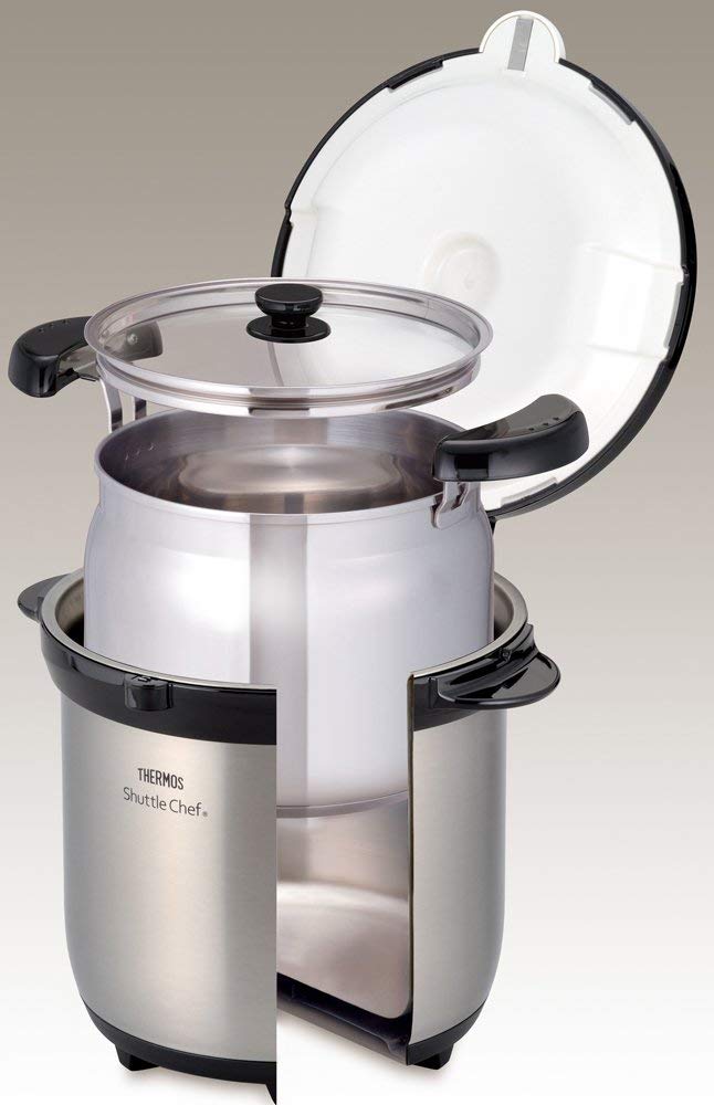 (預訂｜全港免運) THERMOS 膳魔師 日本版 Shuttle Chef 真空保溫調理煲 燜燒鍋 燜燒煲 4-6人用 4.5L KBG-4500【約10-15個工作日內寄出】 - Premium Mall HK