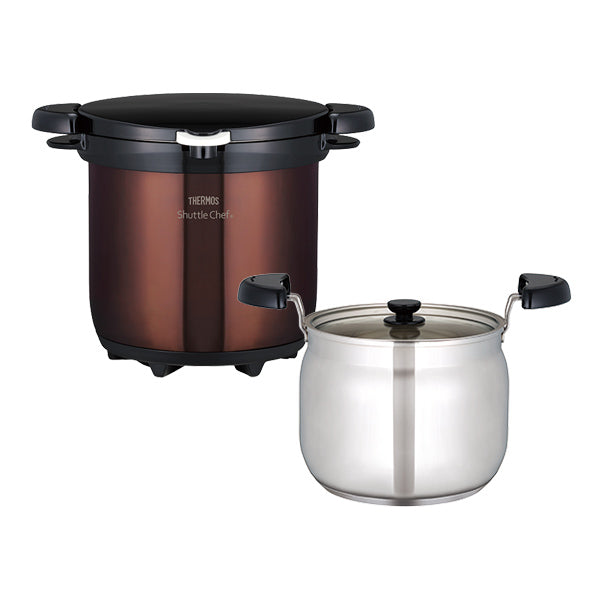 (預訂｜全港免運) THERMOS 膳魔師 日本版 Shuttle Chef 真空保溫調理煲 燜燒鍋 燜燒煲 4-6人用 4.5L KBG-4500【約10-15個工作日內寄出】 - Premium Mall HK