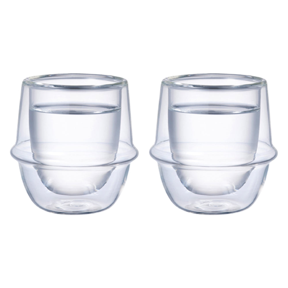 (預訂｜全港免運) 日本KINTO - KRONOS 雙層玻璃濃縮咖啡杯 Espresso Cup 80ml (2隻)【約10-15個工作日內寄出】