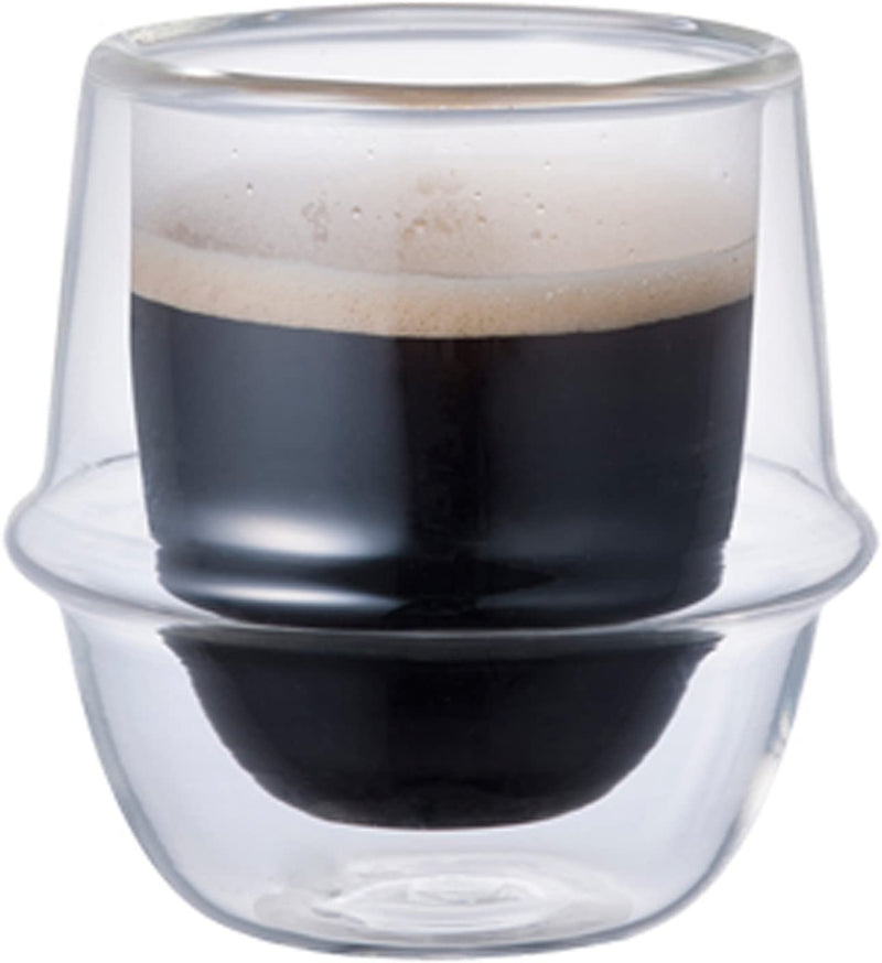 (預訂｜全港免運) 日本KINTO - KRONOS 雙層玻璃濃縮咖啡杯 Espresso Cup 80ml (2隻)【約10-15個工作日內寄出】