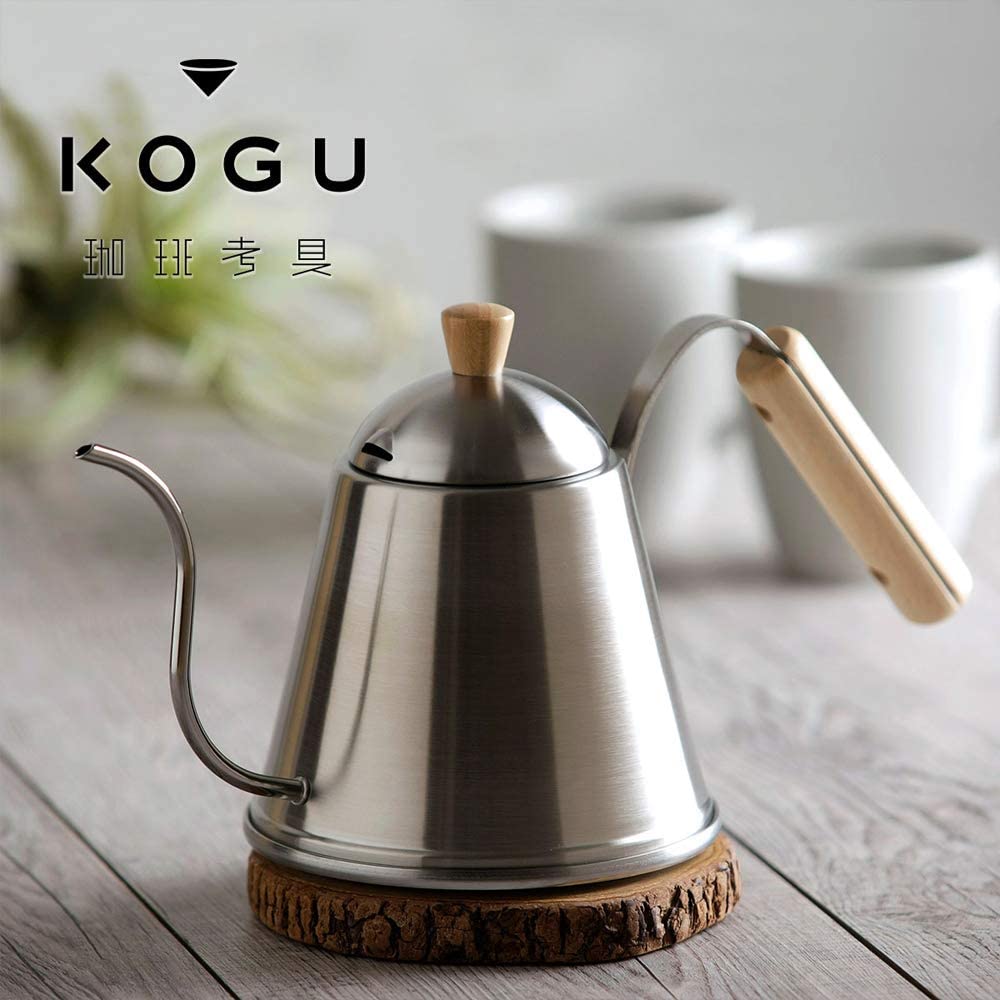 預訂｜全港免運｜KOGU - 咖啡考具  ITTEKI 日本製不銹鋼極細嘴手沖咖啡壺 (滿水1000ml｜實用700ml)【約10-15個工作日內寄出】