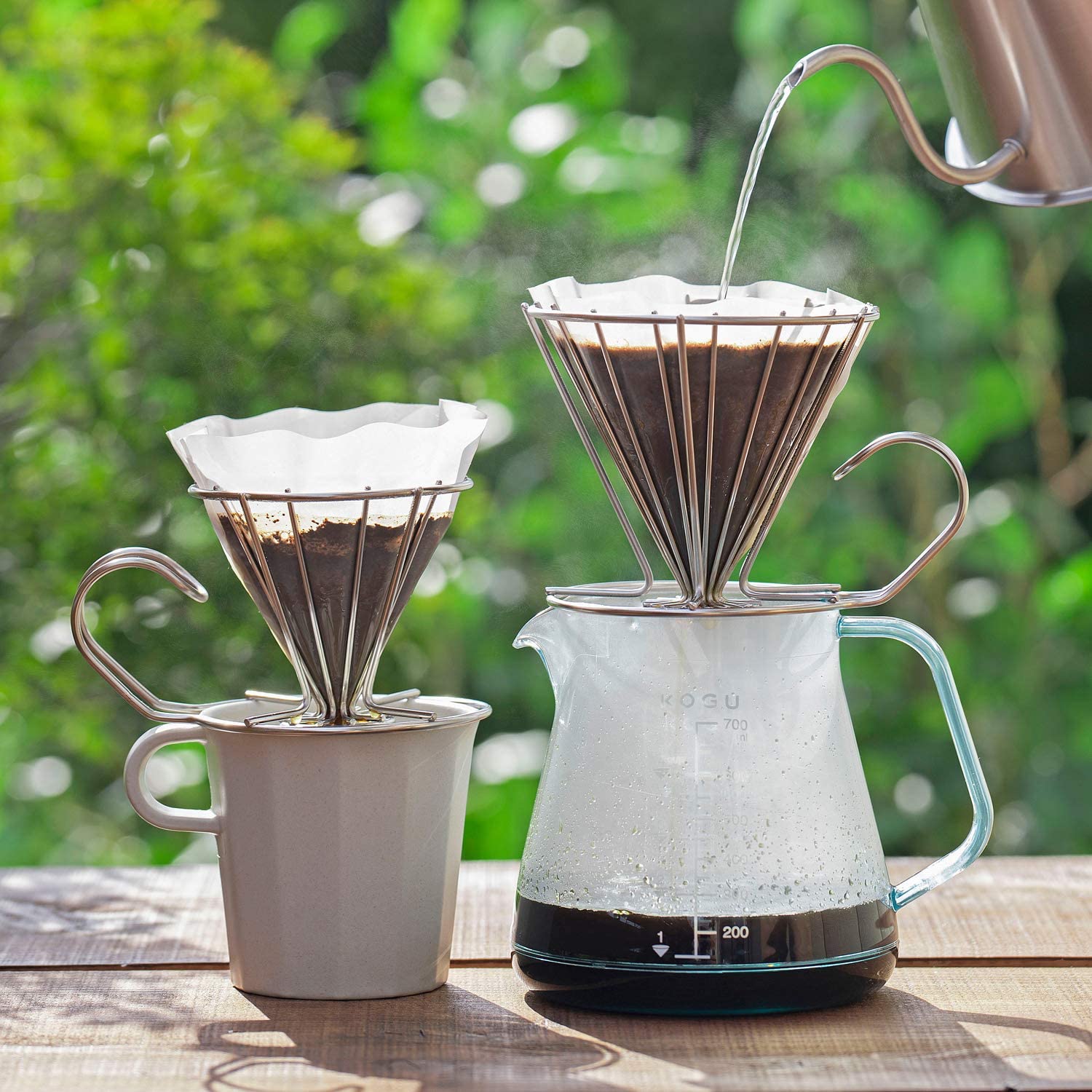 預訂｜全港免運｜KOGU - 咖啡考具 日本製不銹鋼濾杯 (2-6cups, 兼容扇型102濾紙/V60 02濾紙)【約10-15個工作日內寄出】