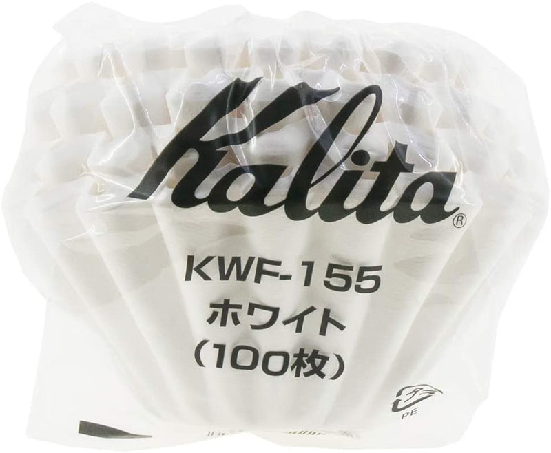 現貨｜全港免運｜Kalita - 400張 Wave 155手沖咖啡濾紙 波浪型/蛋糕型濾紙 Wave Filter Paper (KWF-155, 1箱4包 共400張)【平行進口】 - Premium Mall HK