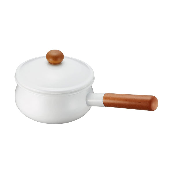 (預訂｜全港免運) 野田琺瑯 Noda Horo 日本製 POCHKA系列 琺瑯牛奶鍋 連蓋 15cm/1.1L (IH100V,200V 對應)【約10-15個工作日內寄出】 - Premium Mall HK