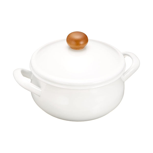 (預訂｜全港免運) 野田琺瑯 Noda Horo 日本製 POCHKA系列 琺瑯雙手柄鍋 15cm/1.1L (IH100V,200V 對應)【約10-15個工作日內寄出】 - Premium Mall HK