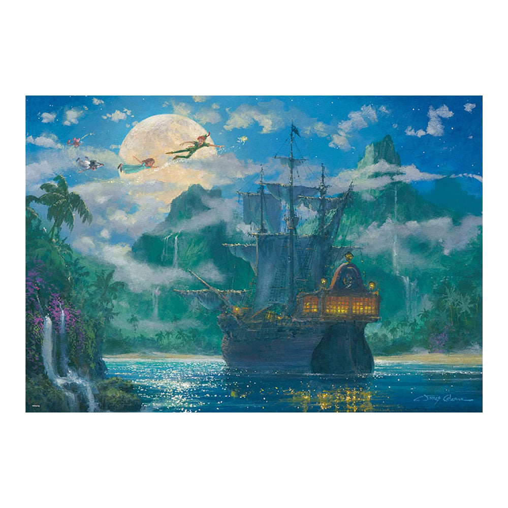 預訂｜全港免運｜Tenyo - 迪士尼拼圖 Disney Jigsaw Puzzle 小飛俠 海盜灣上空的月亮升起 1000塊 (51 x 73.5cm)【約10-15個工作日內寄出】