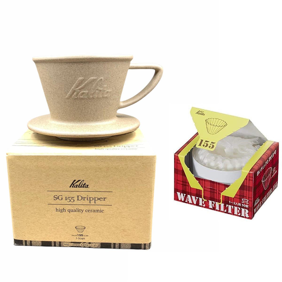 現貨｜全港免運｜KALITA & HASAMI  波佐見燒砂岩陶瓷咖啡濾杯 SG-155/SG-185【平行進口】