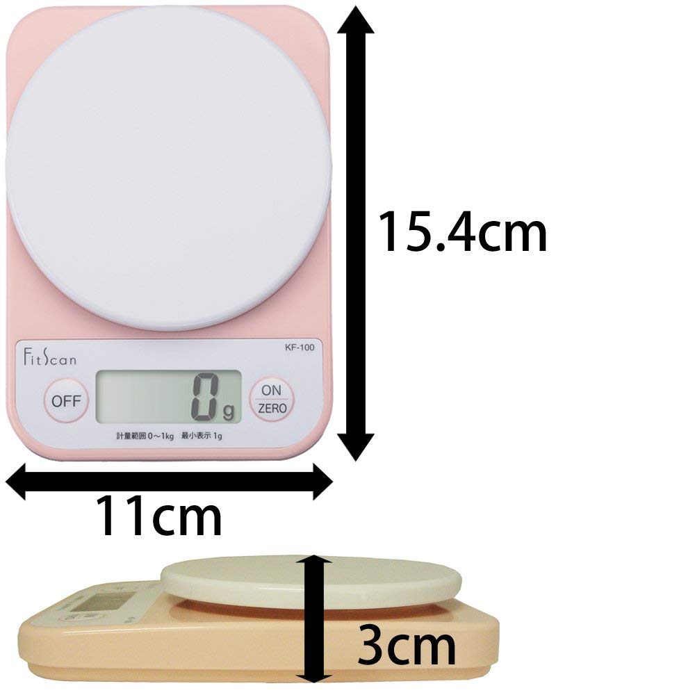 (預訂｜全港免運) 日本 Tanita Fitscan 廚房電子磅 電子料理磅秤 1KG (KF-100)【約10-15個工作日內寄出】 - Premium Mall HK