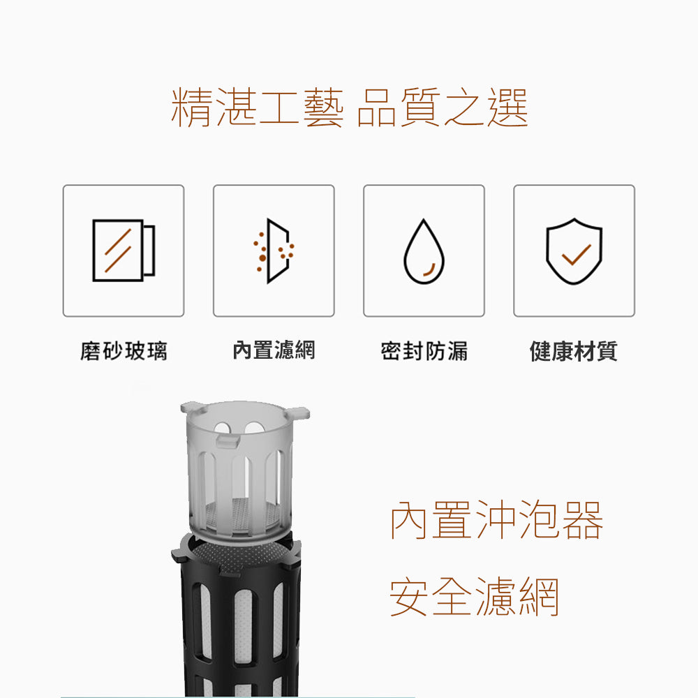 現貨｜全港免運｜Timemore - 泰摩 冰錐冷泡壺 玻璃冷泡咖啡瓶 Cold Brew Bottle (600ml)【附送清潔刷】 - Premium Mall HK