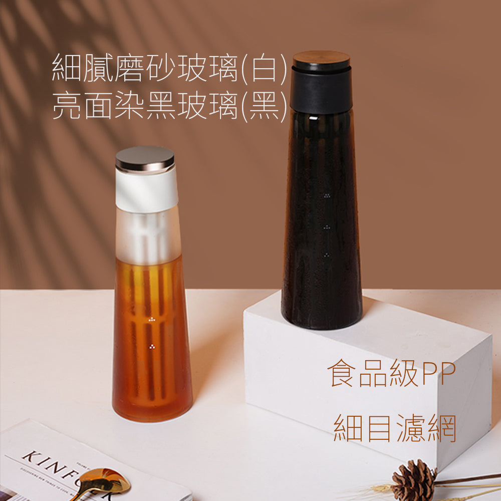 現貨｜全港免運｜Timemore - 泰摩 冰錐冷泡壺 玻璃冷泡咖啡瓶 Cold Brew Bottle (600ml)【附送清潔刷】 - Premium Mall HK