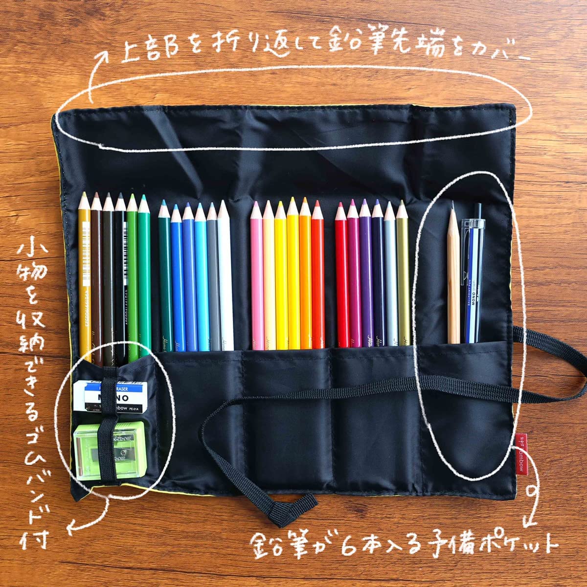 訂貨｜全港免運｜Tombow - 蜻蜓牌 日本製木顏色筆 Color Pencils 36色 (卷裝袋包裝 CR-NQ-36C)【約10-15個工作日內寄出】