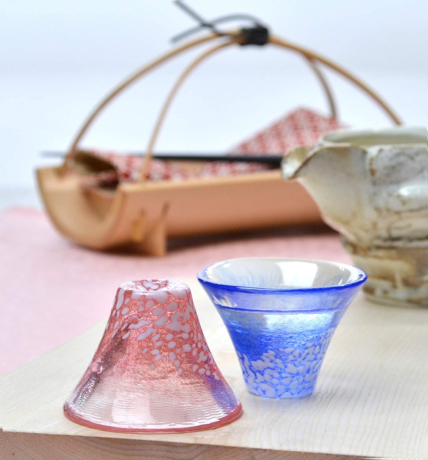 預訂｜全港免運｜東洋佐佐木 - Toyo-Sasaki Glass 富士山招福杯 清酒冷酒玻璃杯 G635-T72 (一套2隻 35ml)【約10-15個工作日內寄出】