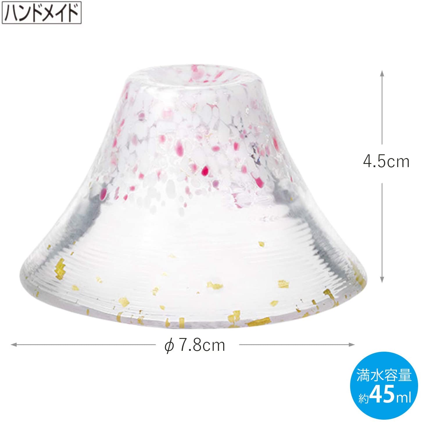 (預訂｜全港免運) 日本製 東洋佐佐木 Toyo-Sasaki Glass 櫻富士山招福杯 清酒冷酒玻璃杯 (晴櫻&淡櫻 套裝 一套2隻 45ml)【約10-15個工作日內寄出】 - Premium Mall HK