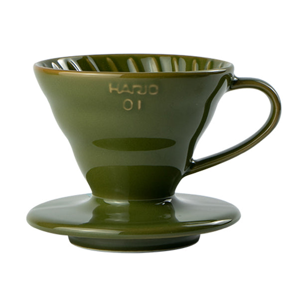 現貨｜全港免運｜HARIO - V60 01彩虹陶瓷咖啡濾杯 Ceramic Dripper 1-2杯 藍媚茶 (VDC-01-AG)【平行進口】