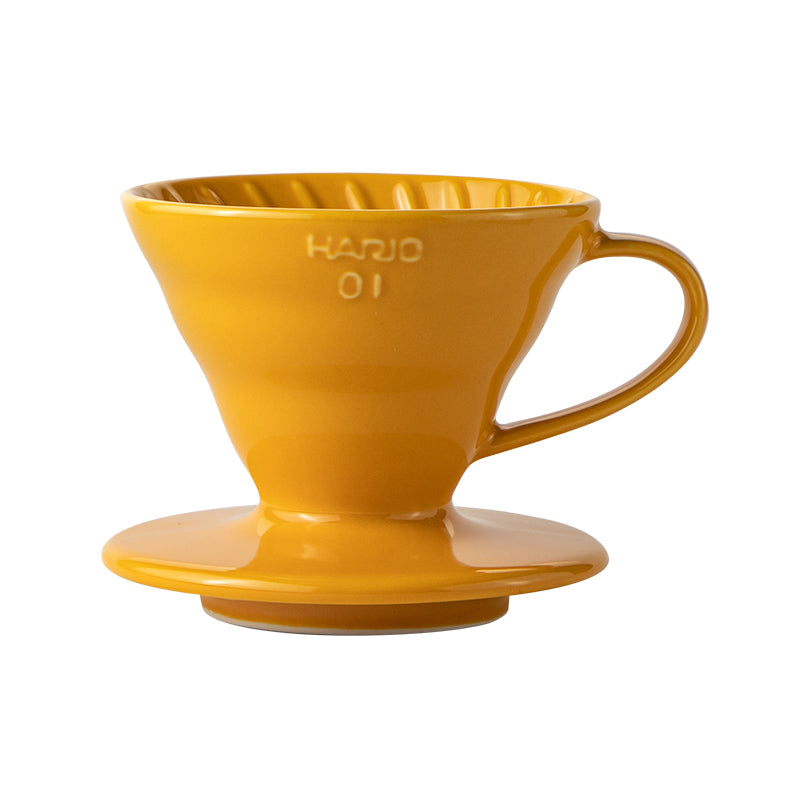 預訂｜全港免運｜HARIO - V60 01彩虹陶瓷咖啡濾杯 Ceramic Dripper 1-2杯 蜜柑橘/橙色 (VDC-01-OR)【平行進口｜約10-15個工作日內寄出】