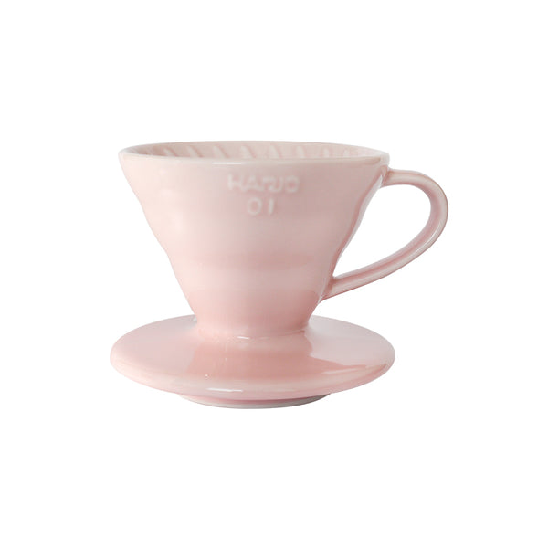 現貨｜全港免運｜HARIO - V60 01彩虹陶瓷咖啡濾杯 Ceramic Dripper 1-2杯 櫻花粉 (VDC-01-PPR)【平行進口】