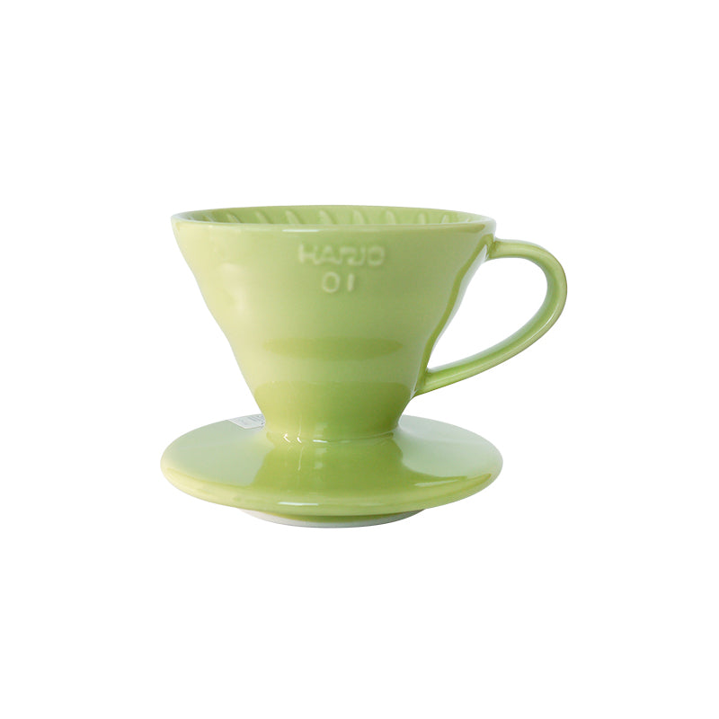 預訂｜全港免運｜HARIO - V60 01彩虹陶瓷咖啡濾杯 Ceramic Dripper 1-2杯 萊姆綠/蘋果綠 (VDC-01-LG)【平行進口｜約10月下旬寄出】