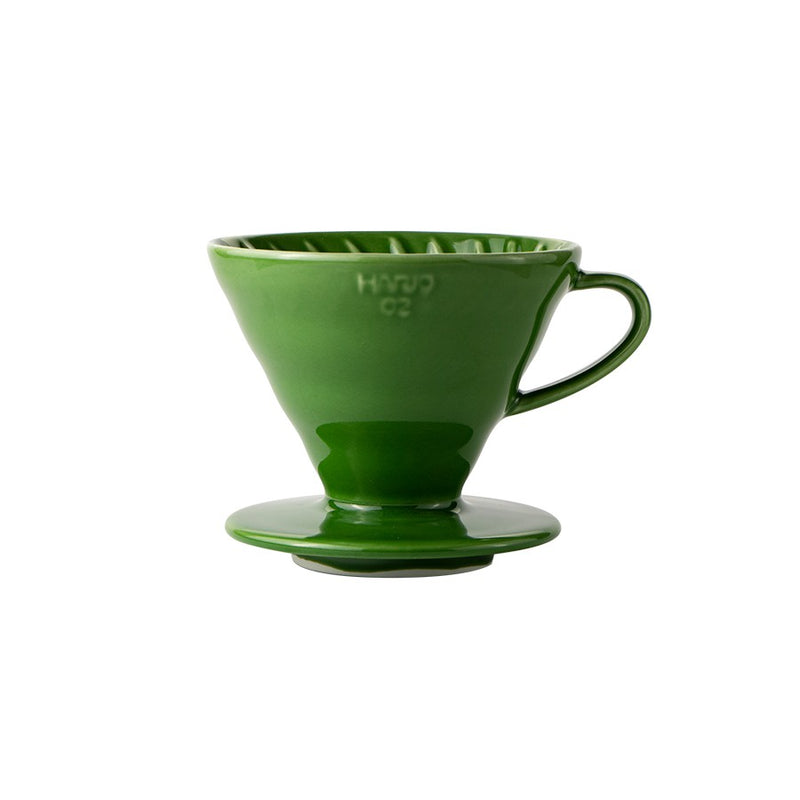 現貨｜全港免運｜HARIO - V60 02彩虹陶瓷咖啡濾杯 Ceramic Dripper 1-4杯 深蕨綠 (VDC-02-DG)【平行進口】