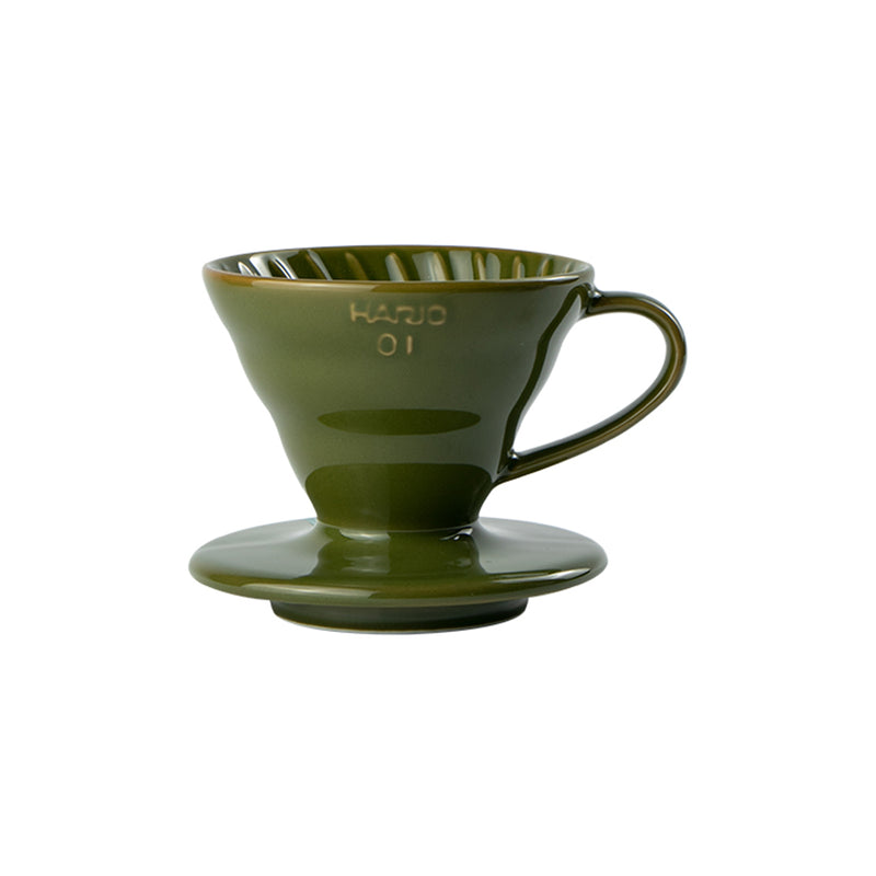 現貨｜全港免運｜HARIO - V60 01彩虹陶瓷咖啡濾杯 Ceramic Dripper 1-2杯 藍媚茶 (VDC-01-AG)【平行進口】