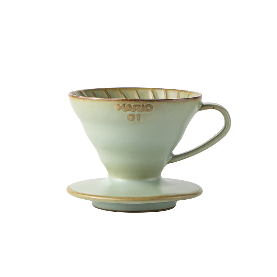 現貨｜全港免運｜HARIO - 陶作坊 V60 01 懷汝窯 懷汝濾杯 1-2杯 (VDCW-01-BU)｜木盒包裝｜Hariox陶作坊 汝窯燒限定【平行進口】