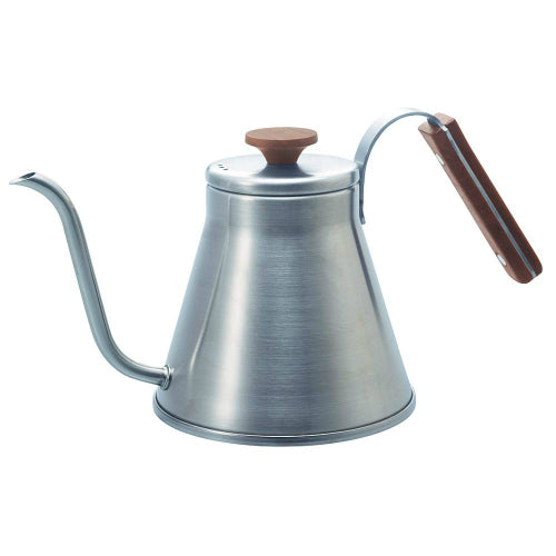 (預訂｜全港免運) HARIO V60 木把手 復古不銹鋼細口咖啡手沖壺 Drip Kettle (800ml) VKW-120-HSV【約10-15個工作日內寄出】 - Premium Mall HK